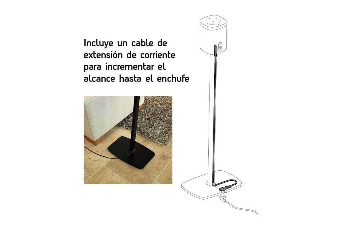 Soporte Piso Negro (Par) - Pici.com